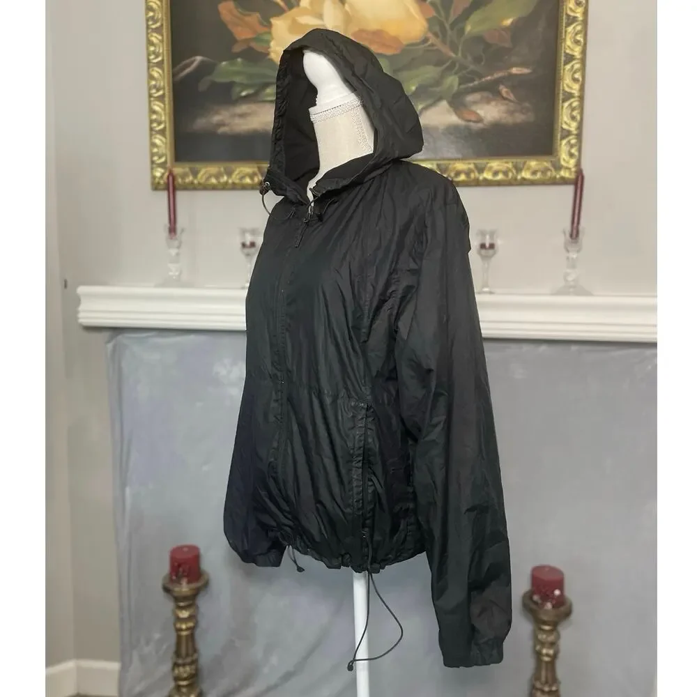 The North Face Men's Black Hooded Windbreaker Jacket Size Small